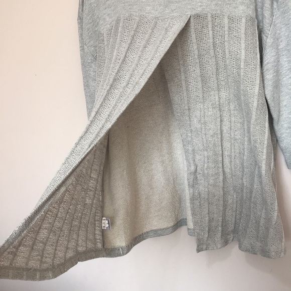 EXTRA Touch gray 3/4 sleeve loose knit back sweater size 3X - Picture 5 of 10
